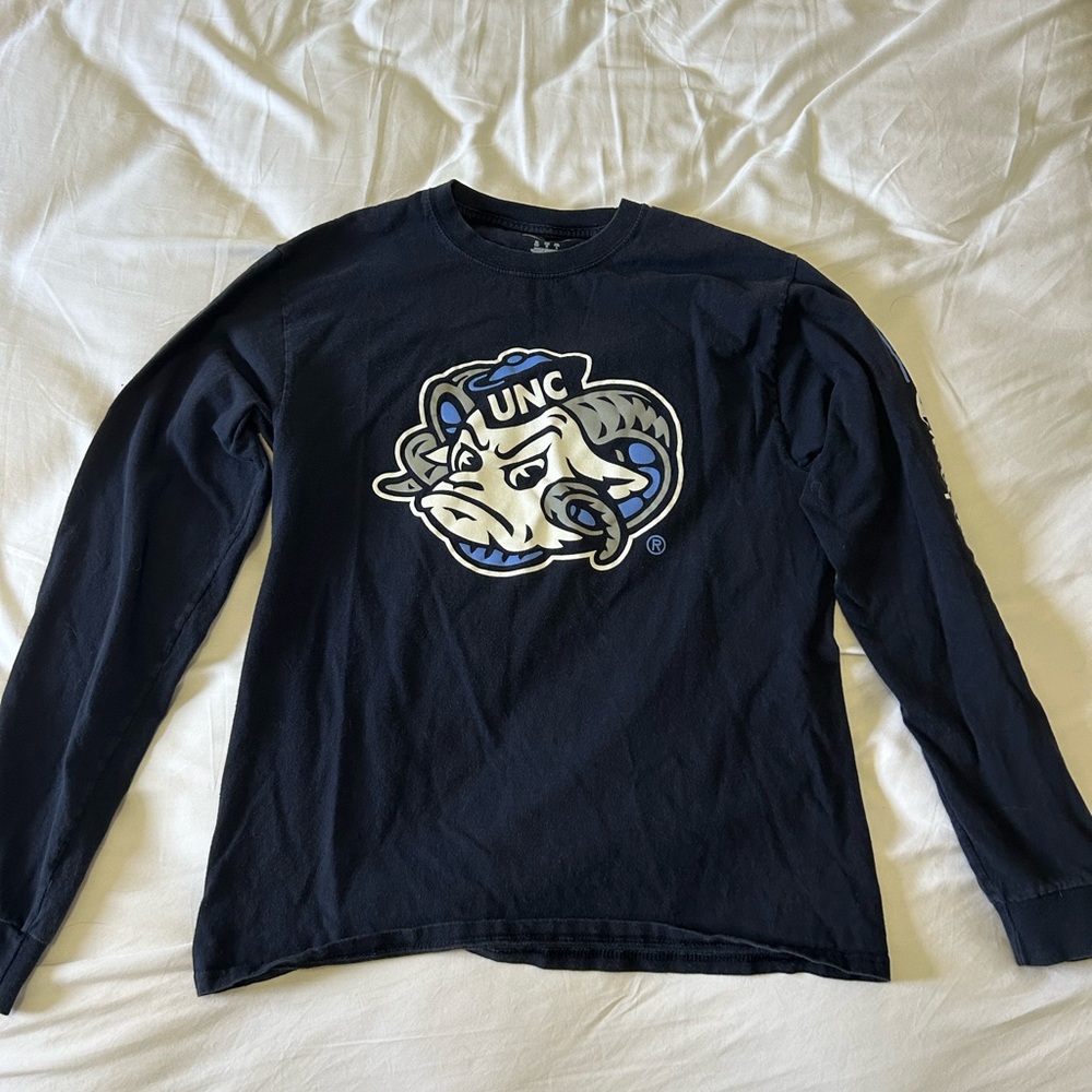 UNC Navy Blue Long Sleeve Shirt